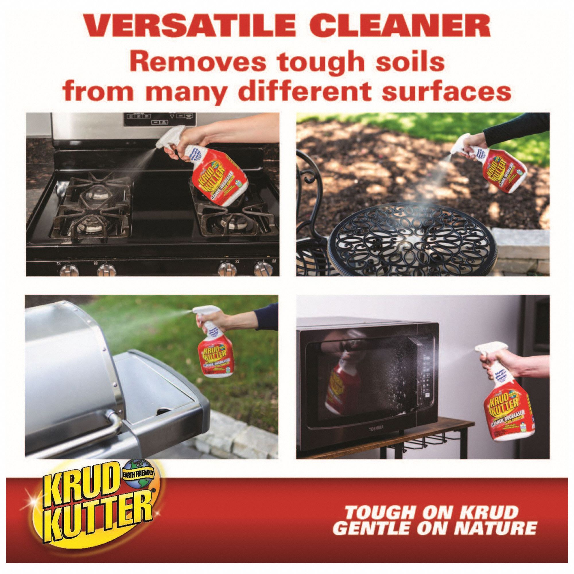 KRUD KUTTER Cleaner/Degreaser Water Based, Trigger Spray Bottle, 32 oz