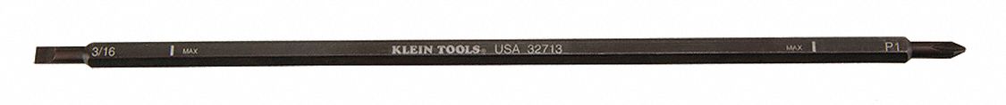 SCREWDRIVER BLADE, #1 PH, 3/16 IN SLOTTED