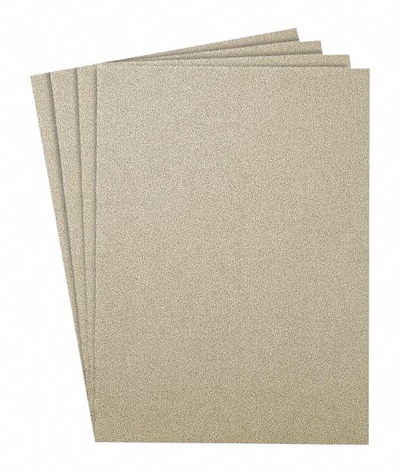 SANDING SHEET, SERIES PS33, STEARATED, 40 GRIT, C-WT, GREY, 11 X 9 IN, AL OX/ZINC, PAPER, PK50