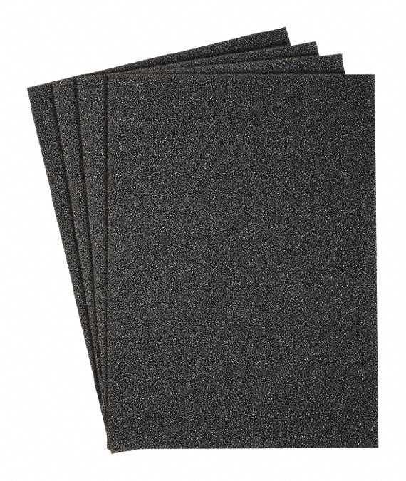 SANDING SHEET, SERIES PS11, WET/DRY, 2000 GRIT, A-WT, BLACK, 11 X 9 IN, SI CARBIDE, PAPER, PK50