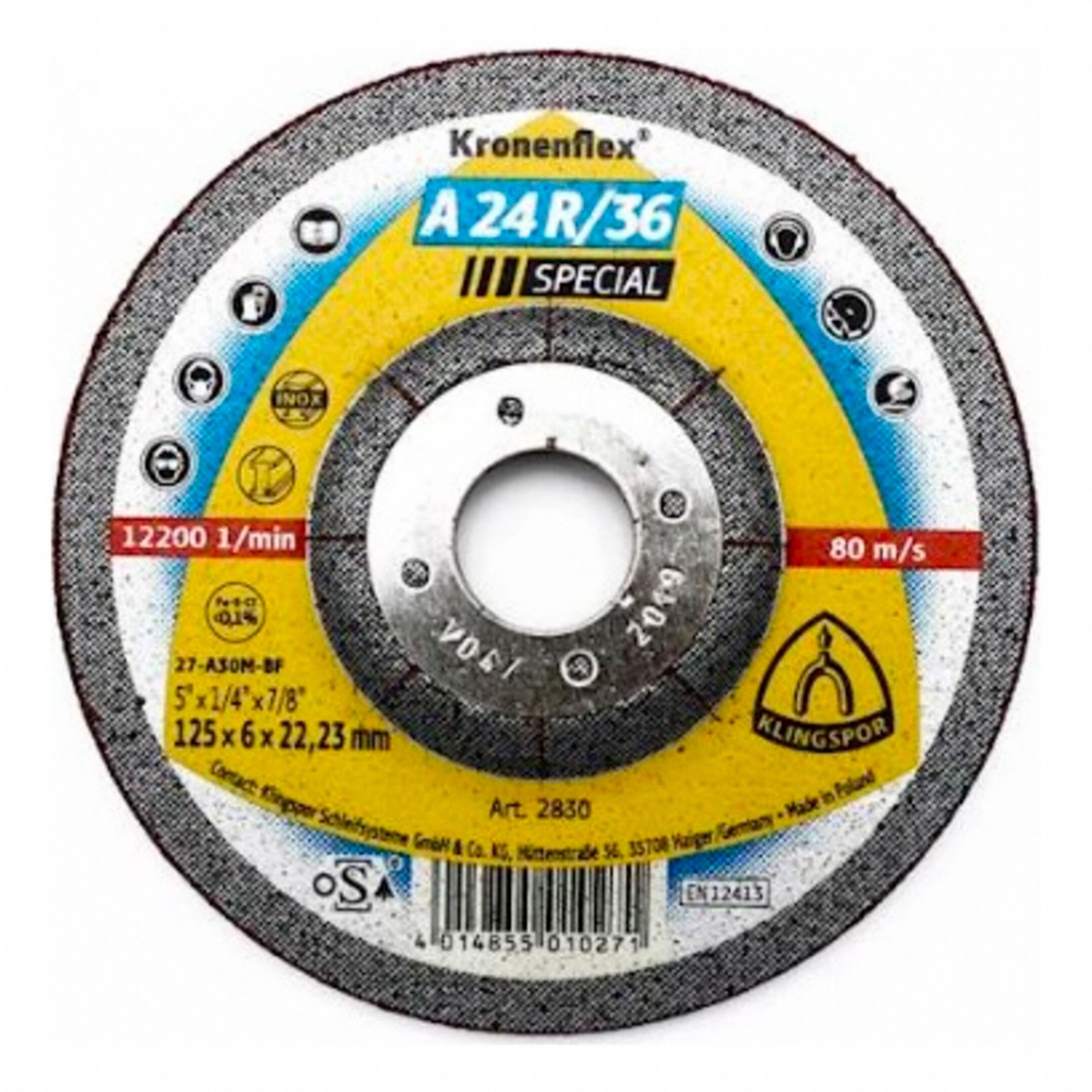 WHEEL GRIND DPC 5X1/4(6MM)X7/8 A24R