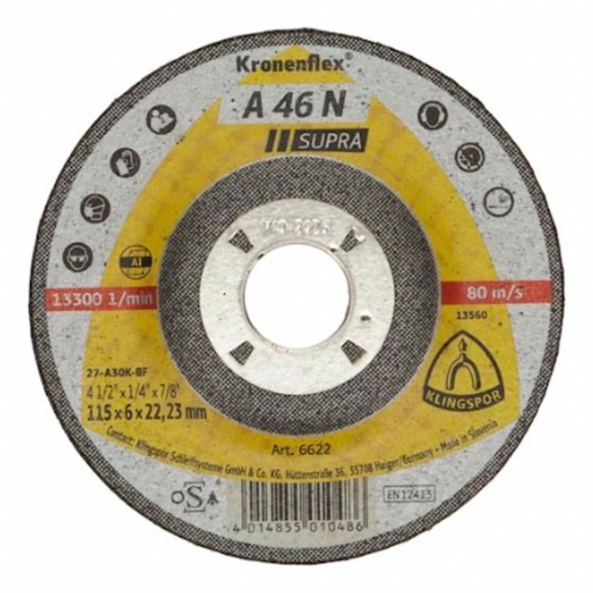 DISQUE MEULE DPC 4-1/2X1/4X7/8 A46N