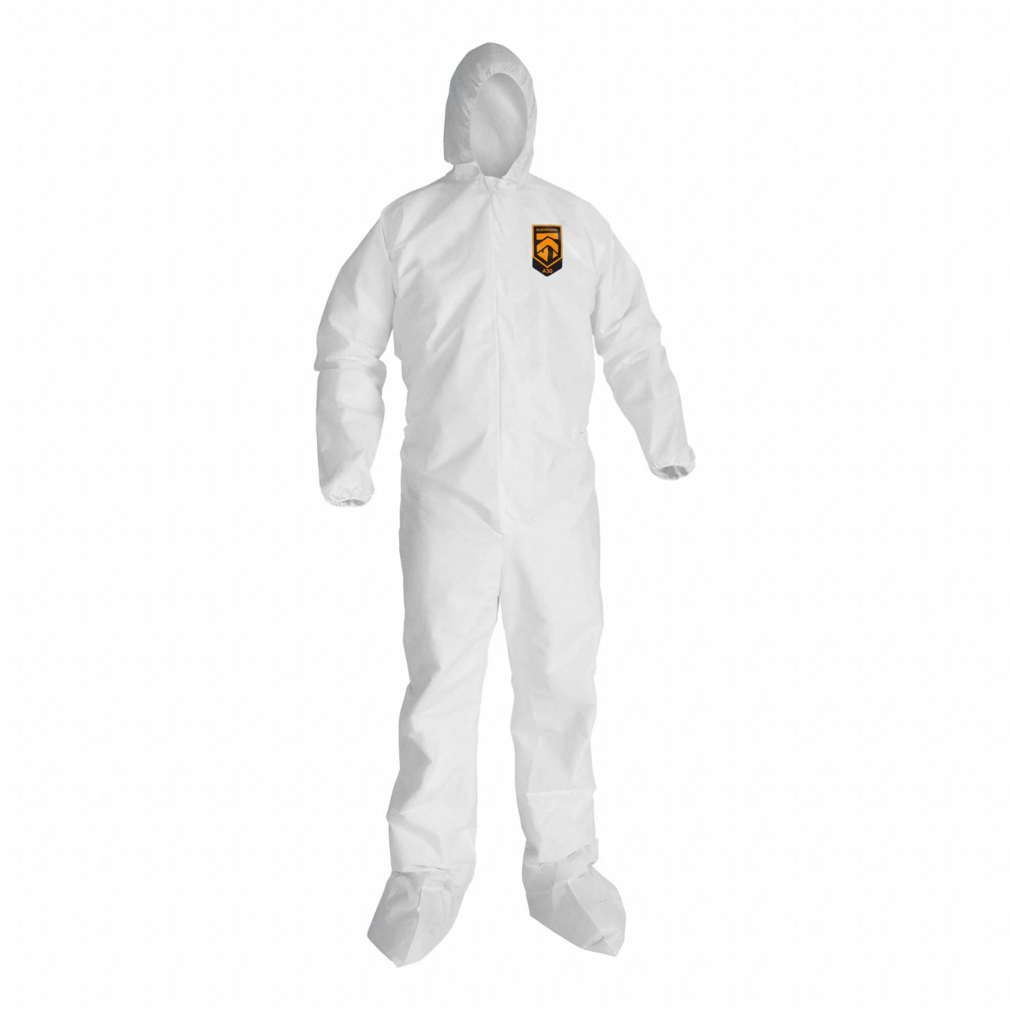 HD/BT COVERALL,WHITE,3XL SZ,ZIPPER,CA21