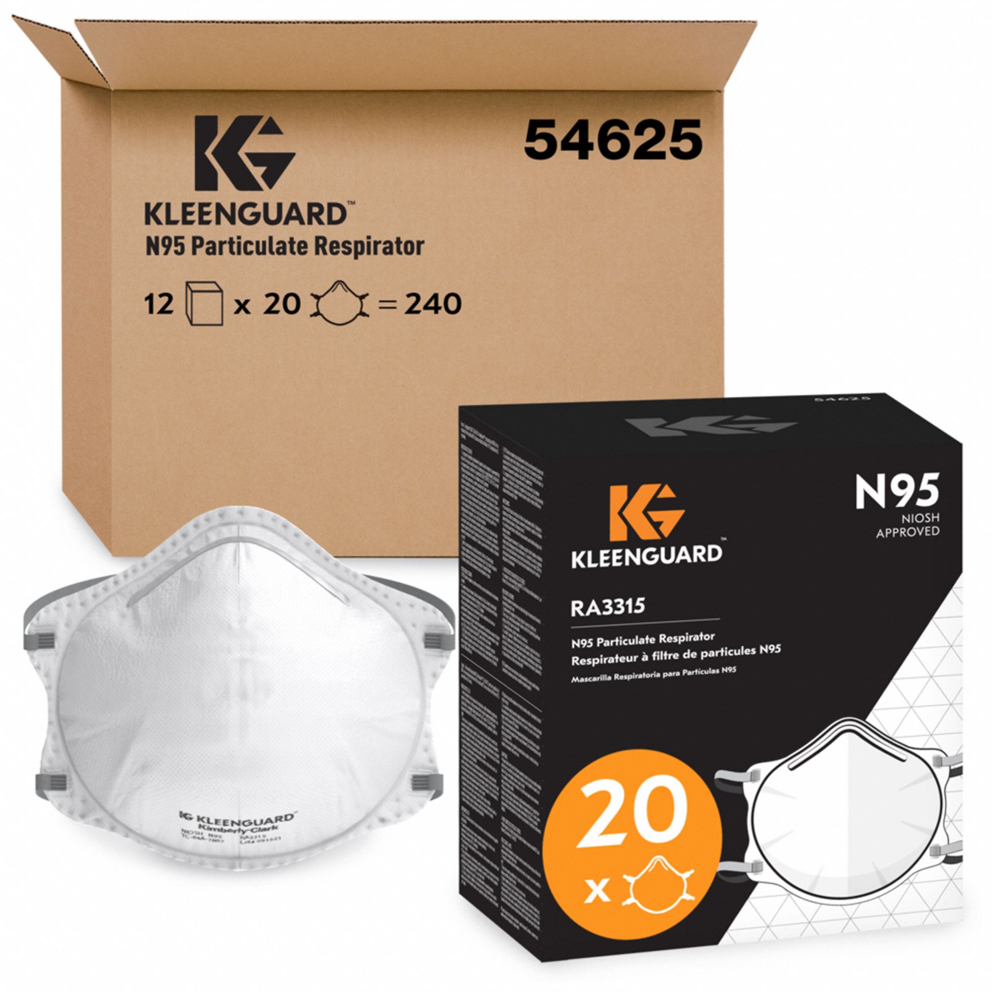 PARTICULATE RESPIRATOR,WHITE,N95,PK20