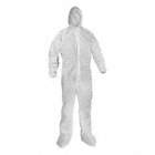 HOOD/BOOT COVERALL,WHITE,L SIZE,CA50