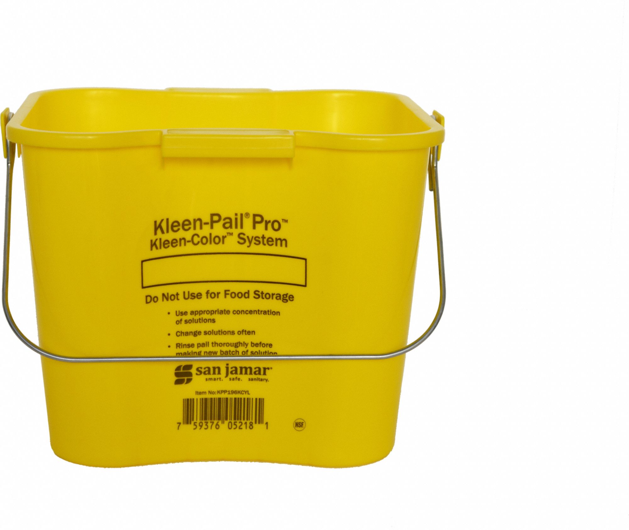 Bucket: 1 1/2 gal Capacity, 8 1/2 in Overall Wd, 7 1/4 in Overall Ht, Polypropylene