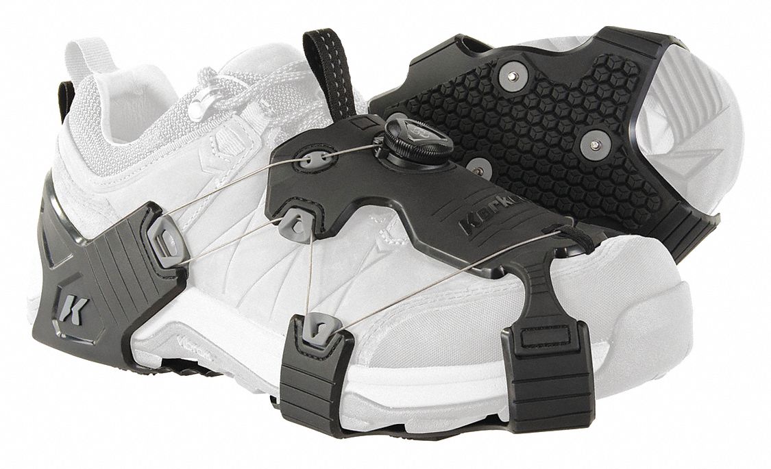 KORKERS ICE CLEATS 22 REPLACEABLE SPIKES PRECISION FIT BLUE GREY 13 X 6 X 4 IN SMALL TPR STEEL PAIR Traction Devices KRKOA9100BKGY S OA9100BKGY SM Grainger Canada