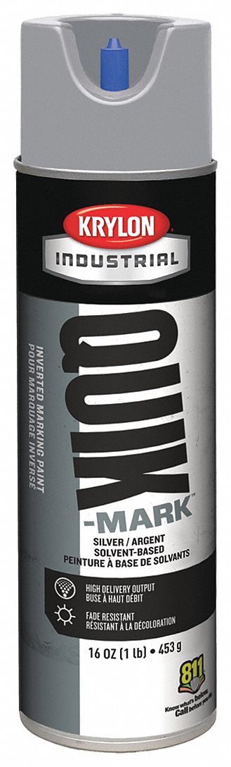 MARKING PAINT, GENERAL PURPOSE, GLOSS FINISH, ALUMINUM/METALLIC, 17 OZ, SOLVENT BASE/ACRYLIC