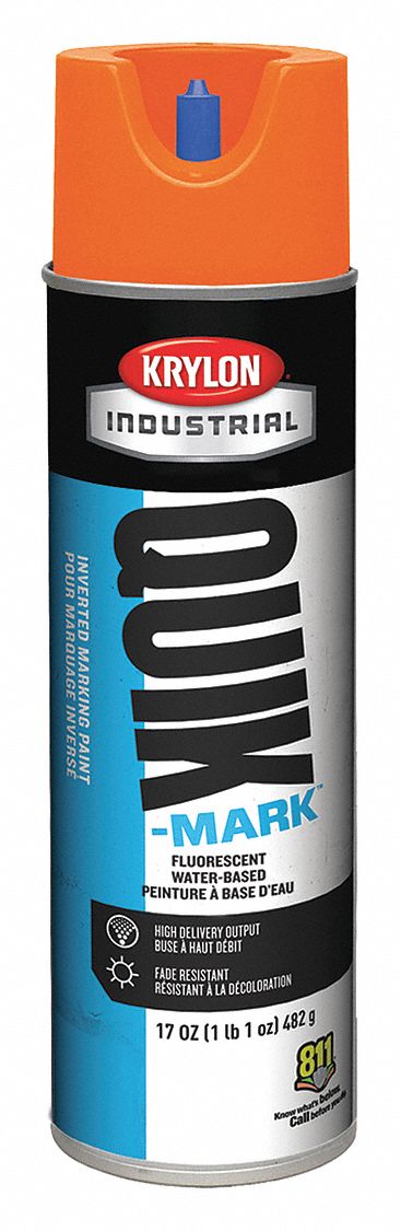 SPRAY PAINT,FLUORESCENT ORANGE,17OZ