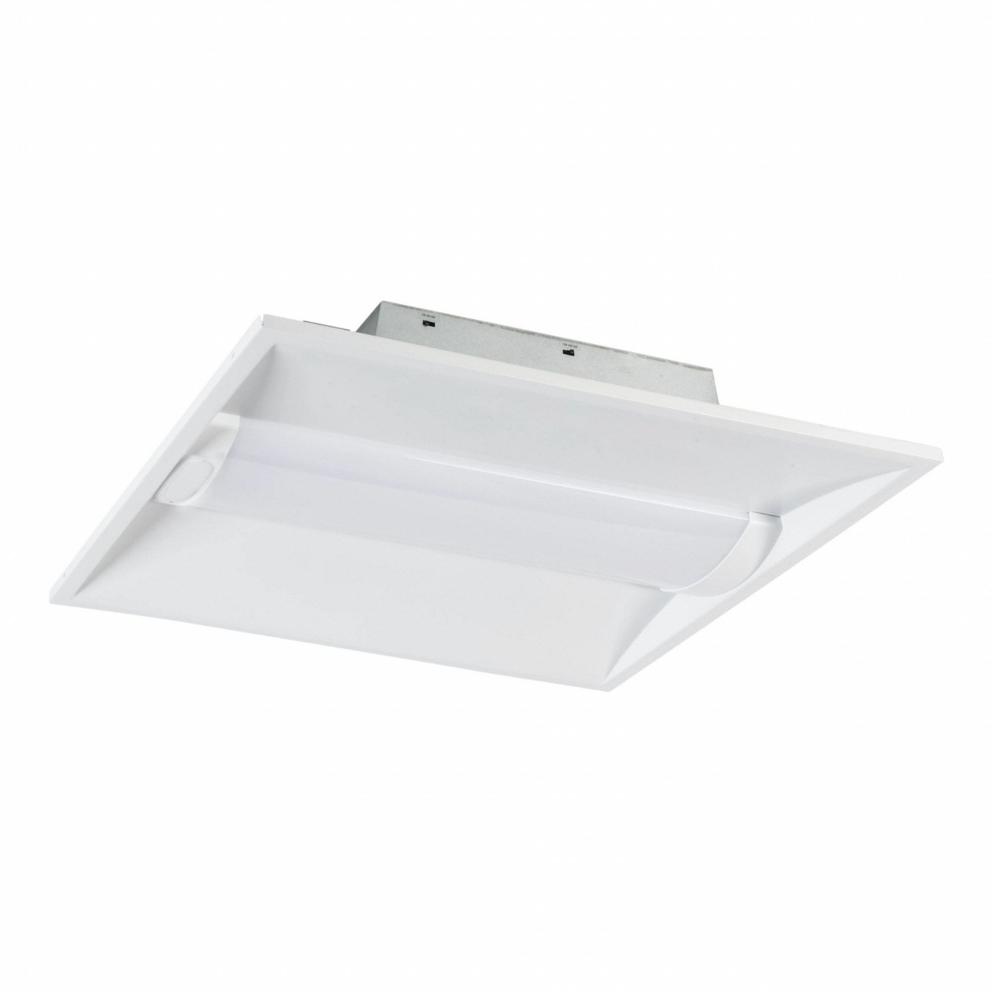 KEYSTONE TECHNOLOGIES LED Light Fixture: 2 ft Lg, 2 ft Wd, 3,150 lm, 3500K/4000K/5000K, 24 W (MPN KT-CBLED24PS-22C-8CSA-VDIM /CR). Key specifications — attr1261884: 120 to 277V AC; attr1261878: KEYSTONE TECHNOLOGIES; attr1261870: 5000K; attr1261880: Yes.