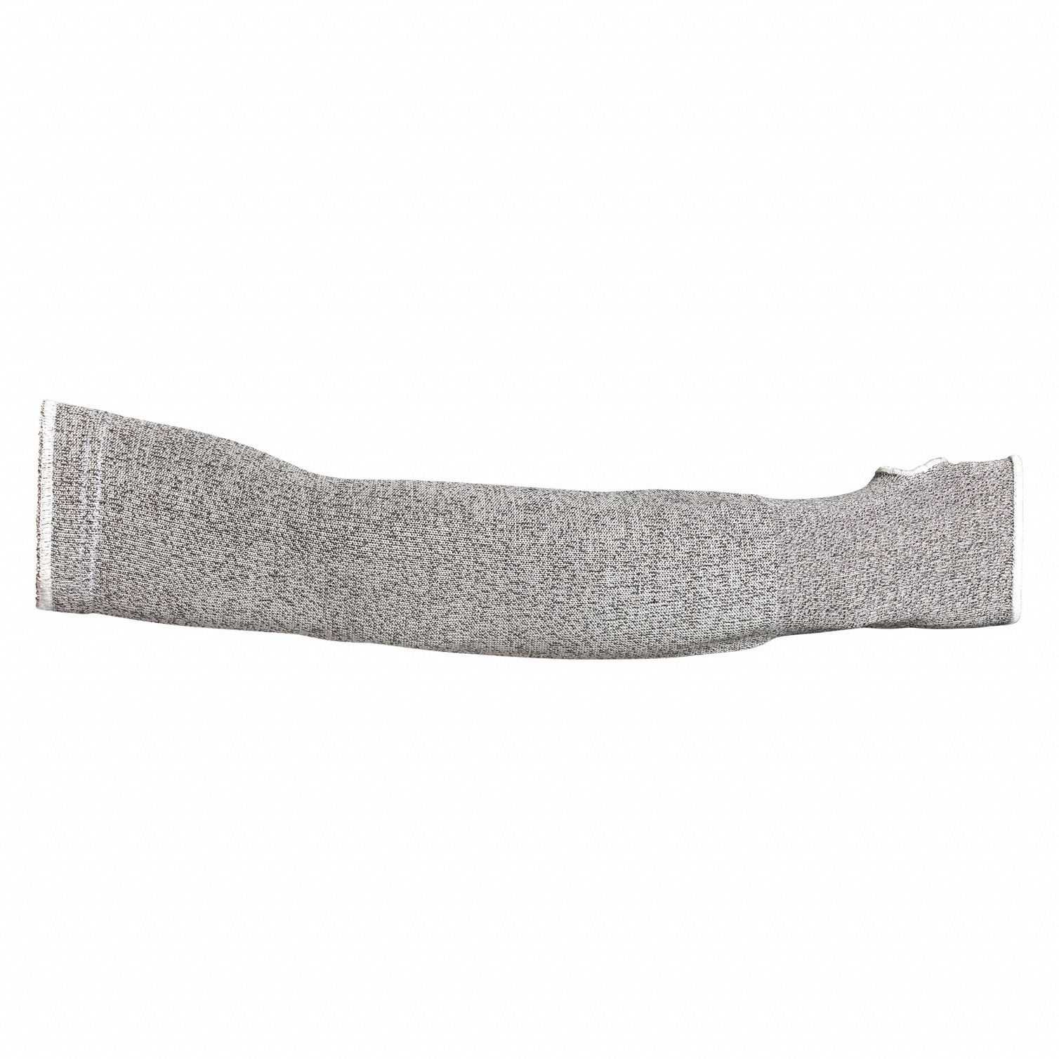 Knit Sleeves: ANSI/ISEA Cut Level A5, HPPE ( 25 ga ) with  Cut-Resistant, Gray, 1 PR