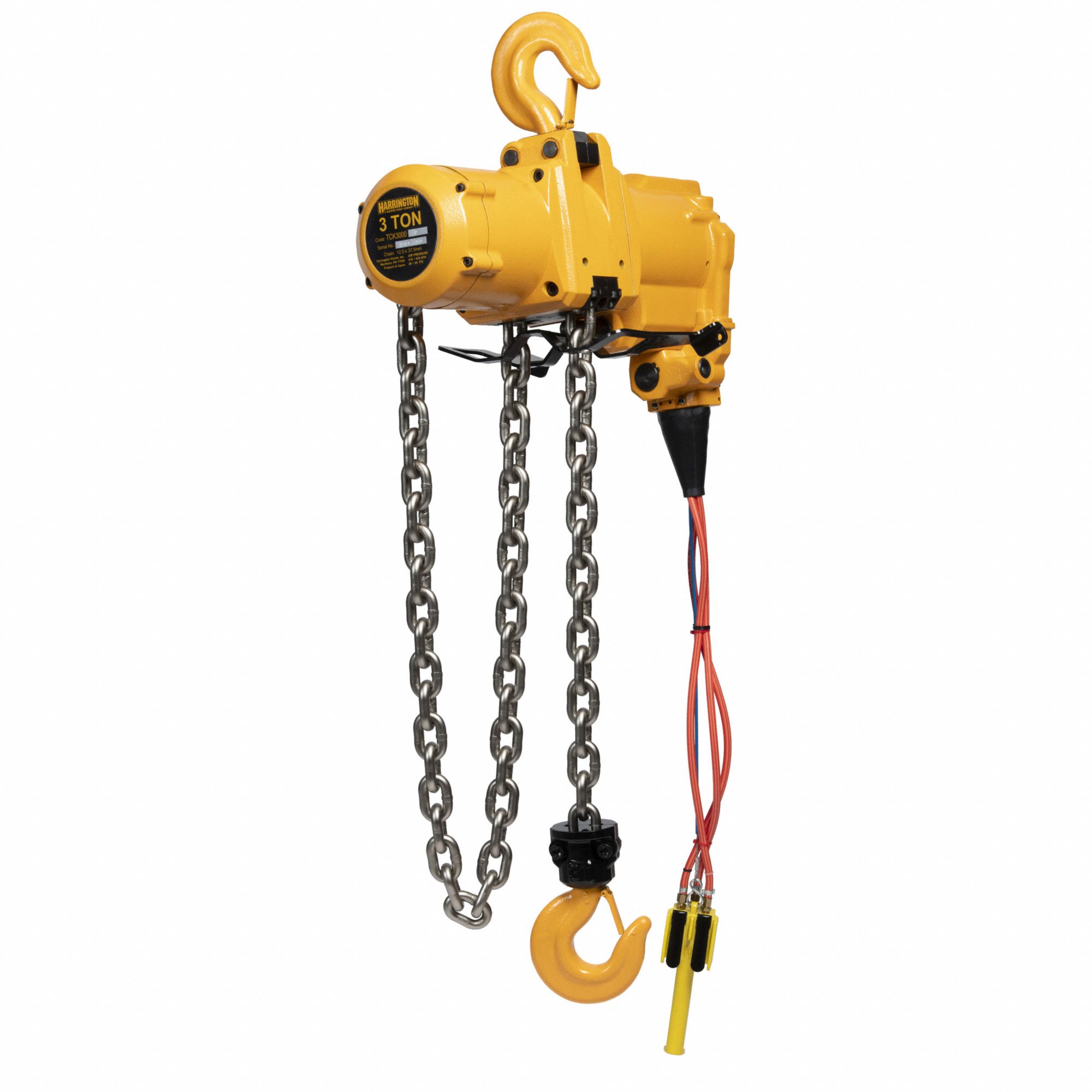 KITO HOIST AIR 3T 10ft LIFT 6ft C 17.7FPM Air Chain Hoists