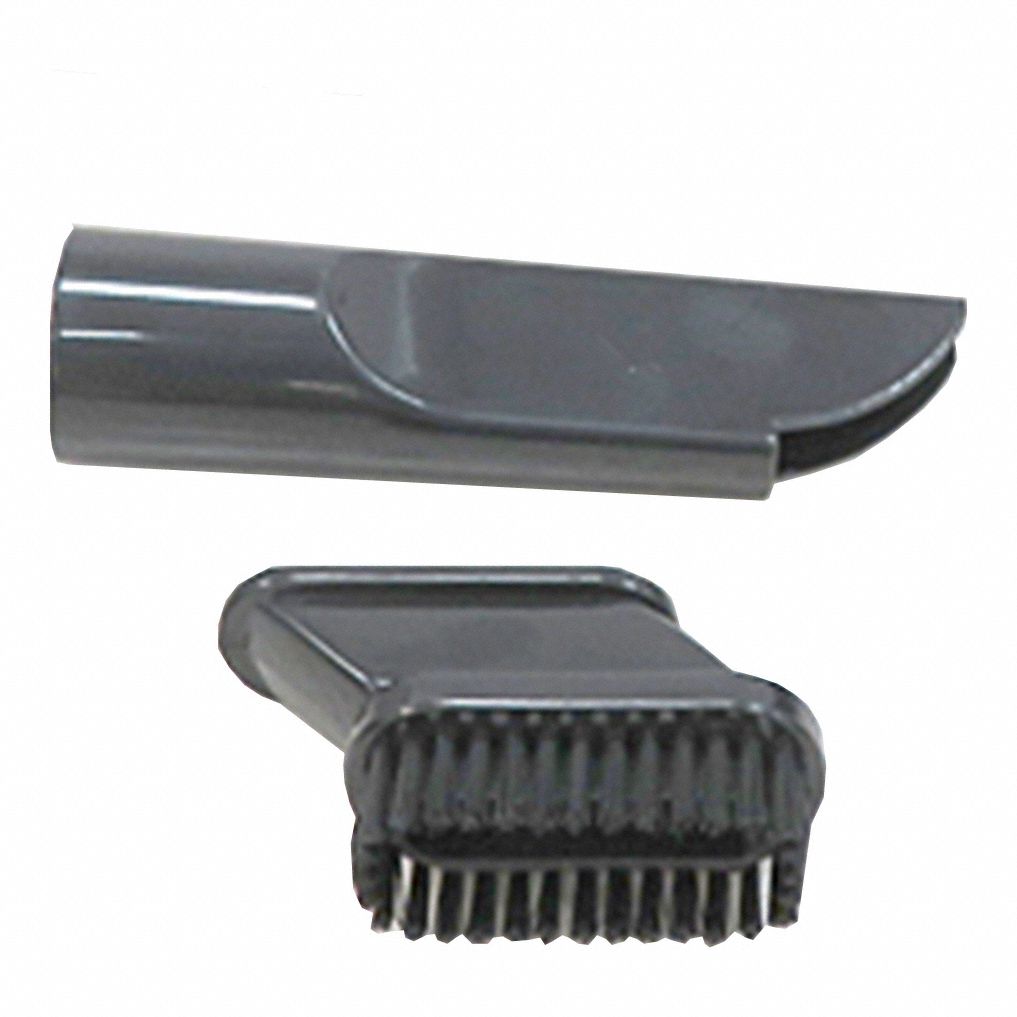 Vacuum Attachment Kit: For Shop Vacuum, For 1 1/4 in Hose Dia, Includes Brush/Crevice Tool