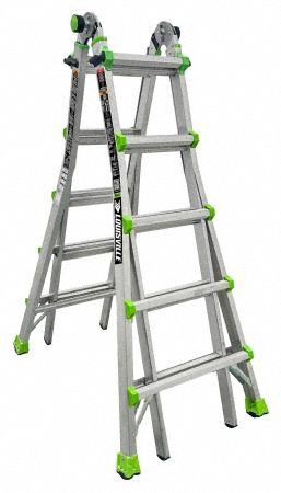 LOUISVILLE LADDER Multipurpose Ladder: 6 Configurations, Aluminum, 300 lb Load Capacity, 35 lb Wt (MPN L-2099-22). Key specifications — Brand: LOUISVILLE LADDER.