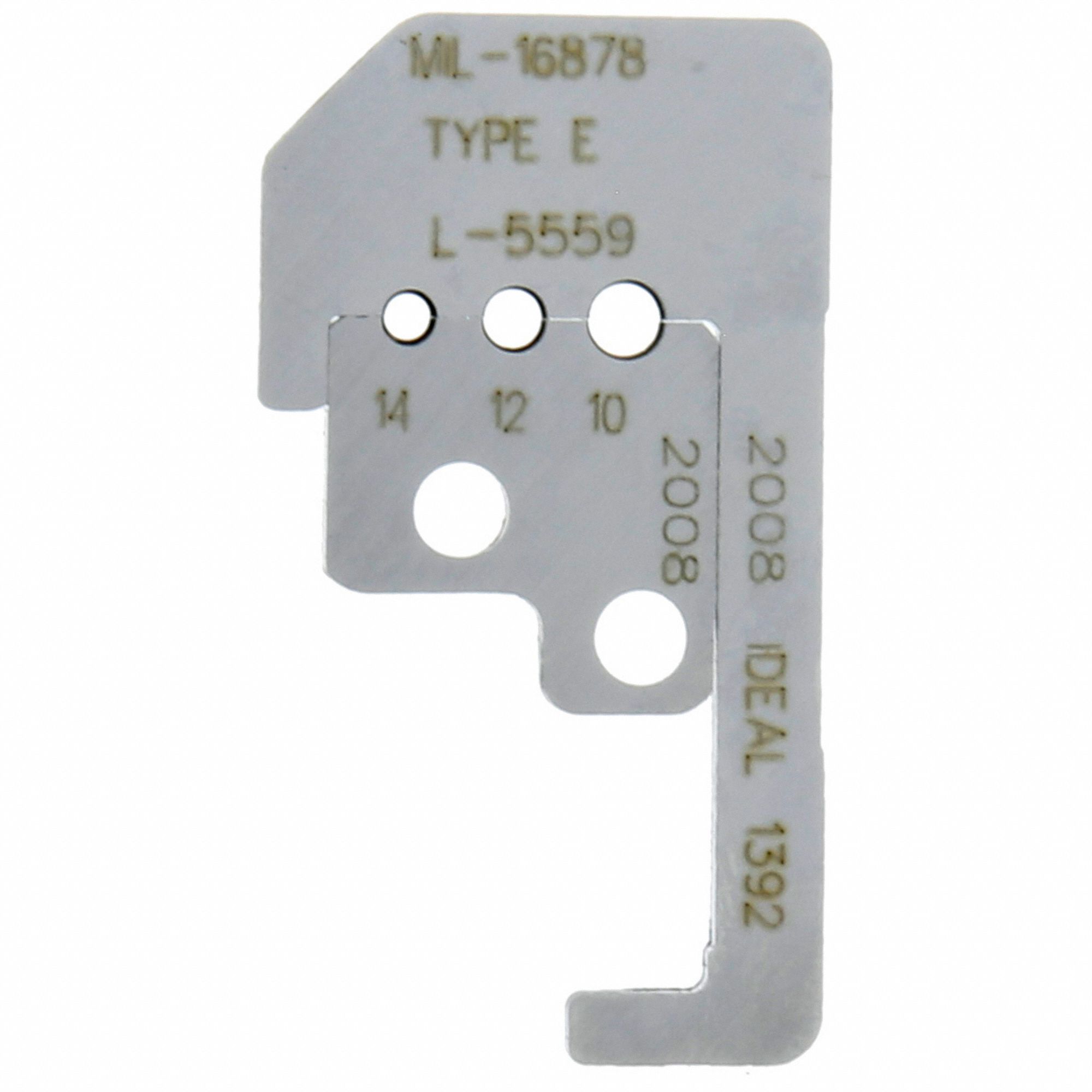 WIRE STRIPPER REPLACEMENT BLADE, 1 4/5 IN OVERALL L, STEEL, LESS THAN 6 IN, FOR 10F560, 45-176, & L-5559