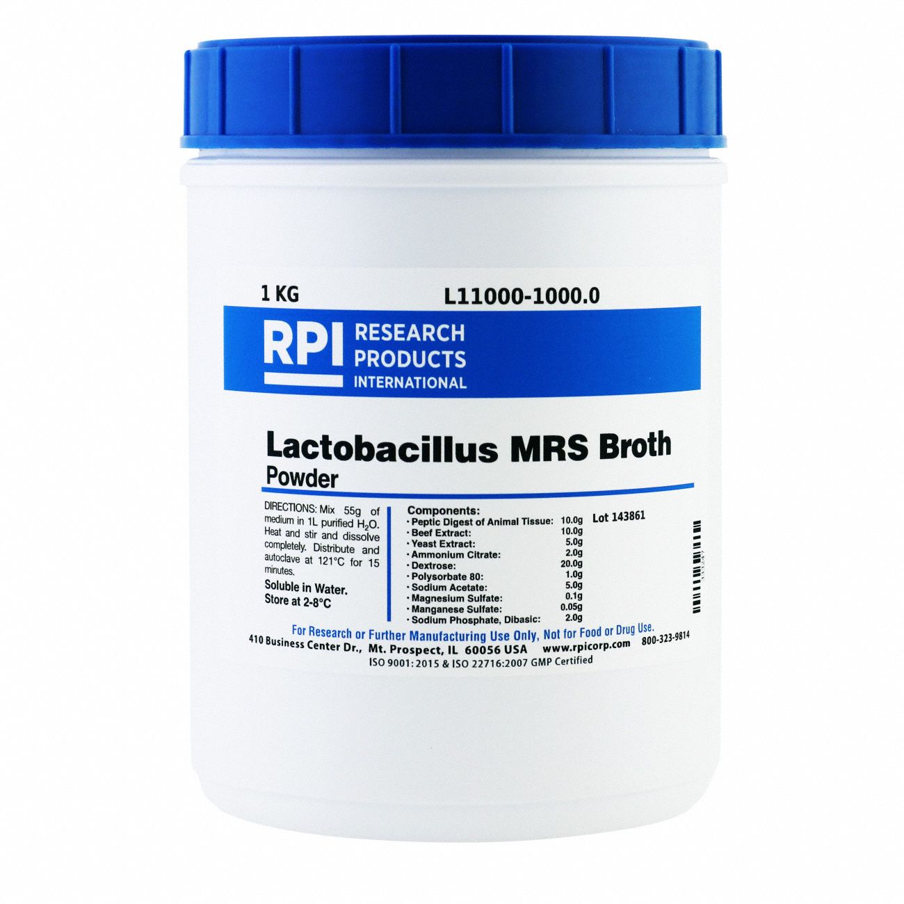 Lactobacillus MRS Broth, Powder, 1kg