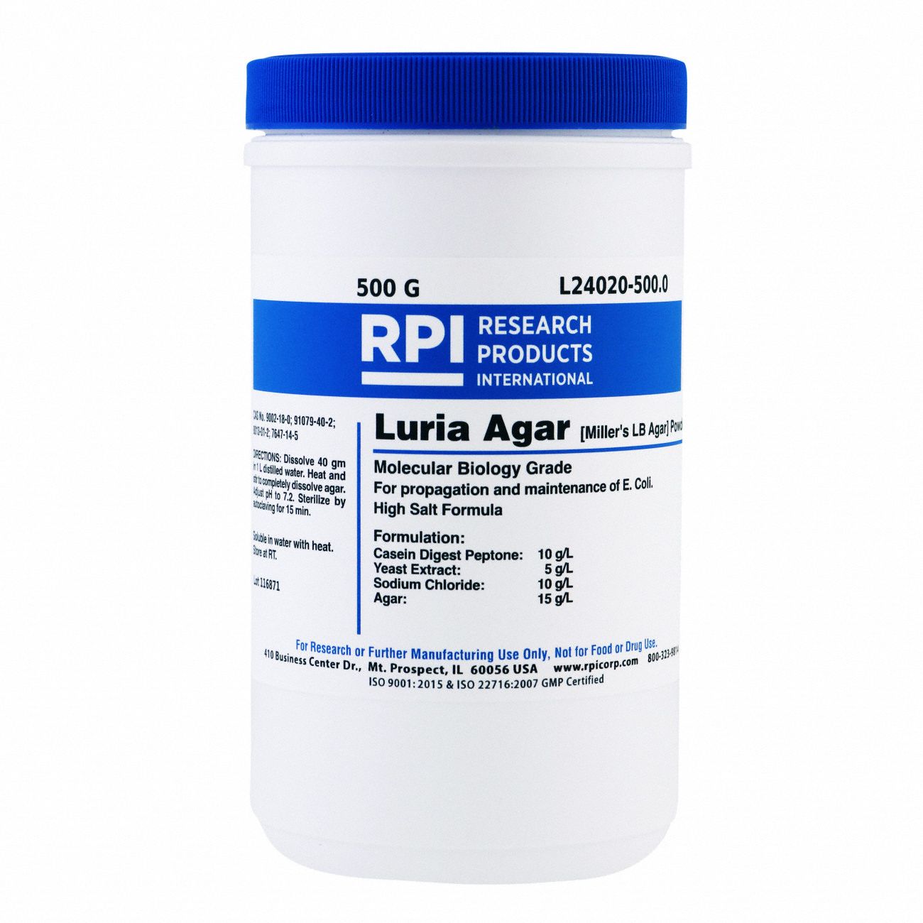 Luria Agar, Powder (Millers LB), 500g