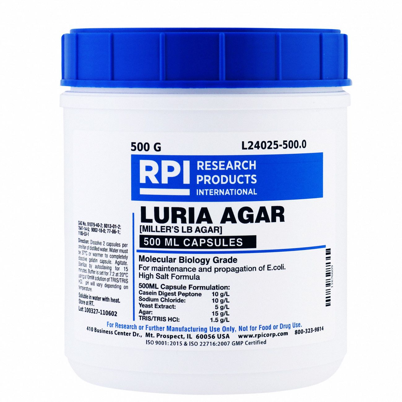 Luria Agar, 500g, Caplet, PK25