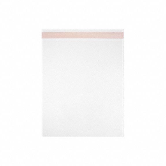 Reclosable Bag: 1.6 mil Thick, 5 1/4 in Wd, 7 1/4 in Lg, Flat Pack, 1, 000 PK