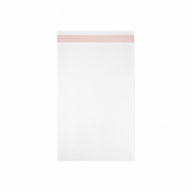 Reclosable Bag: 1.6 mil Thick, 7 5/12 in Wd, 10 1/2 in Lg, Flat Pack, 1, 000 PK