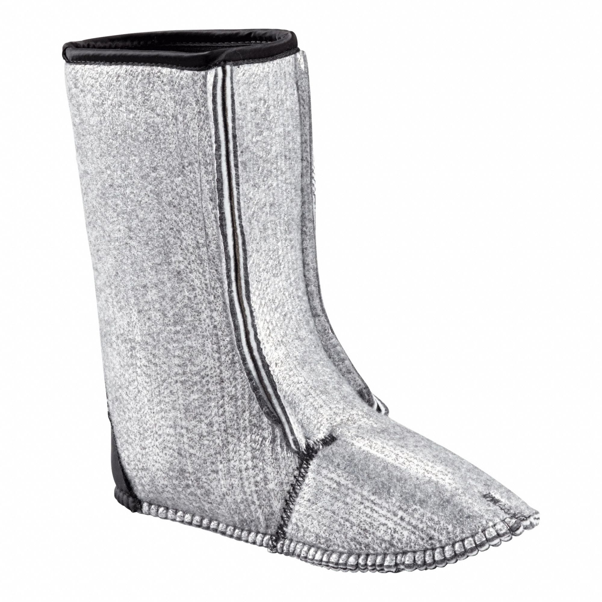 Boot Liner: Crew, 9 in, Men's, Black, Polyester/Wool, 1 PR