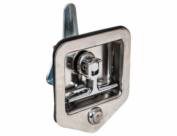 T-Handle Latch, Stainless: Lock, Truck Boxes, 4 7/8 in Overall Ht, Stainless Steel