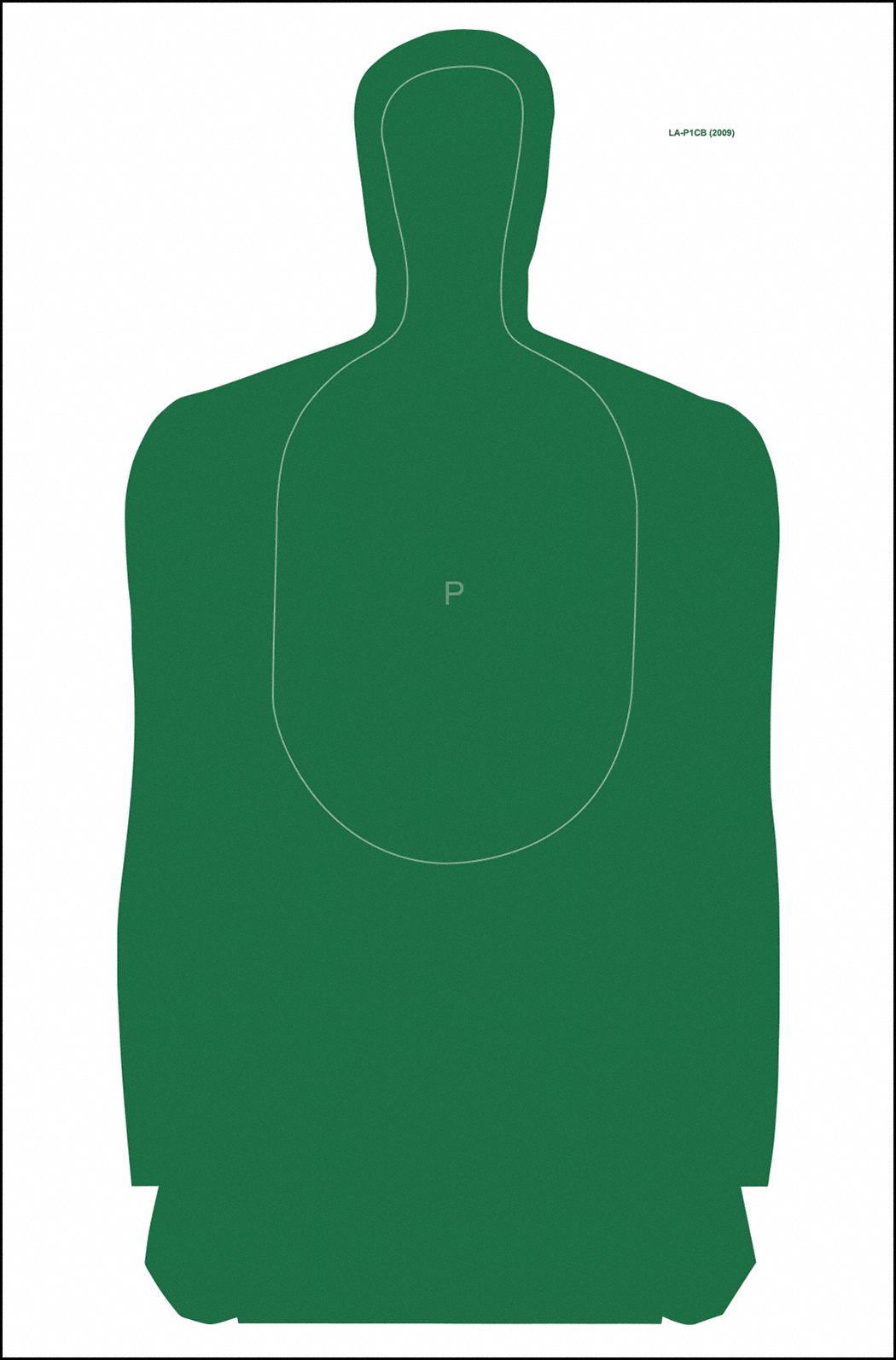 Shooting Range Targets: Paper, Silhouette Target, 3 3/4 ft Ht, 24 in Wd, Green, 50 PK