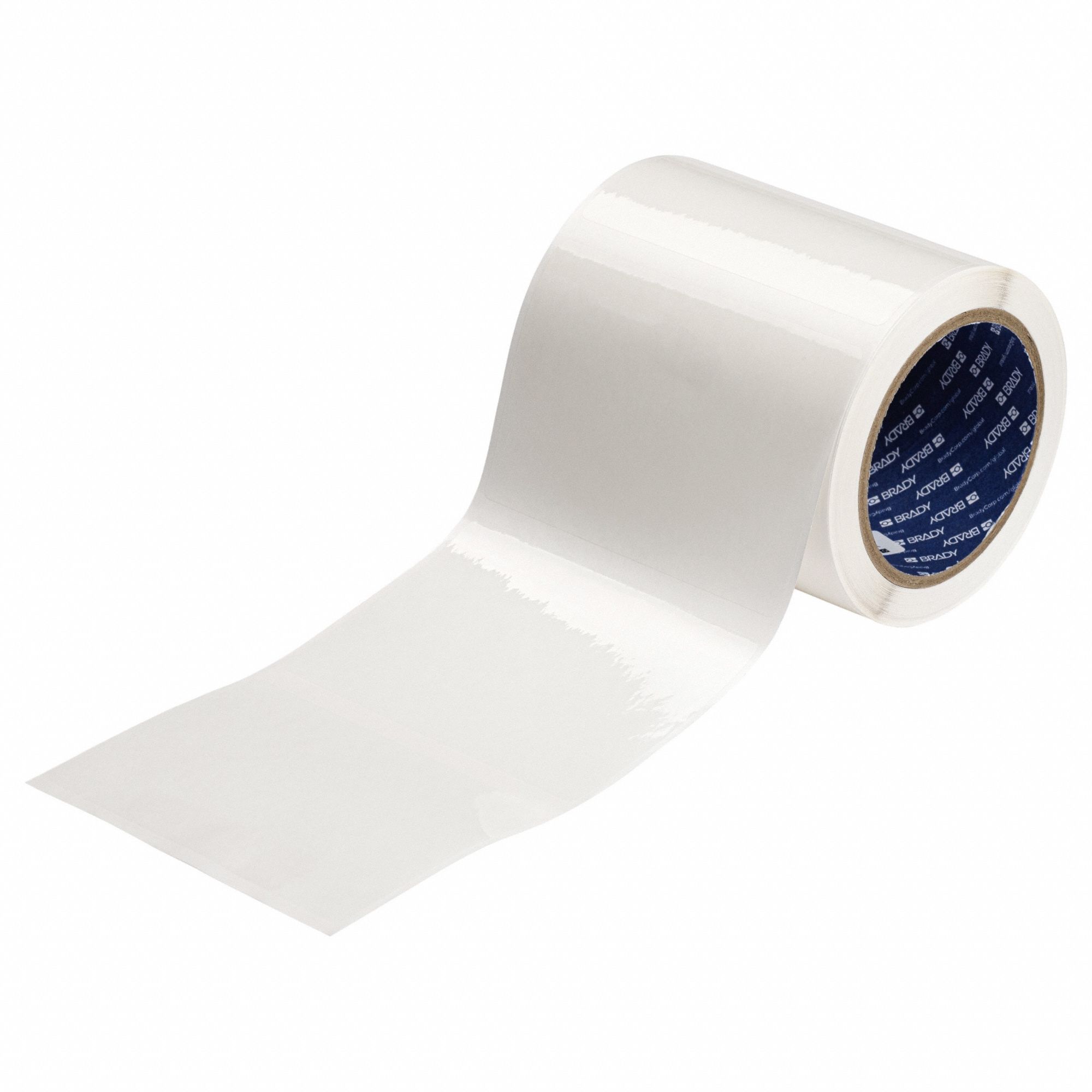 Laminate Roll: Laminate Roll, Acrylic, Clear, Permanent Adhesive, 3 1/4 in Ht, 4 5/8 in Wd