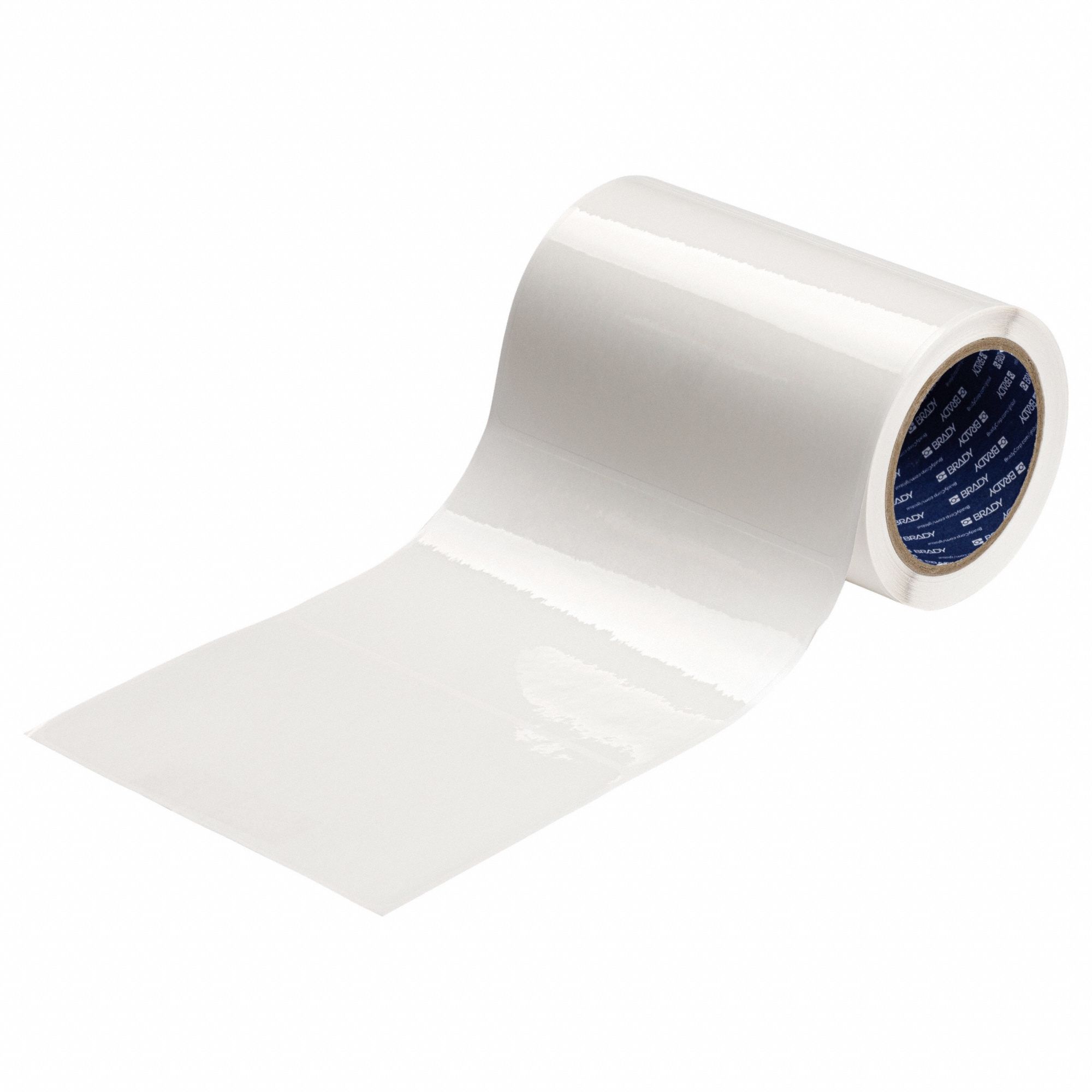 Laminate Roll: Laminate Roll, Acrylic, Clear, Permanent Adhesive, 4 3/8 in Ht, 6 3/8 in Wd