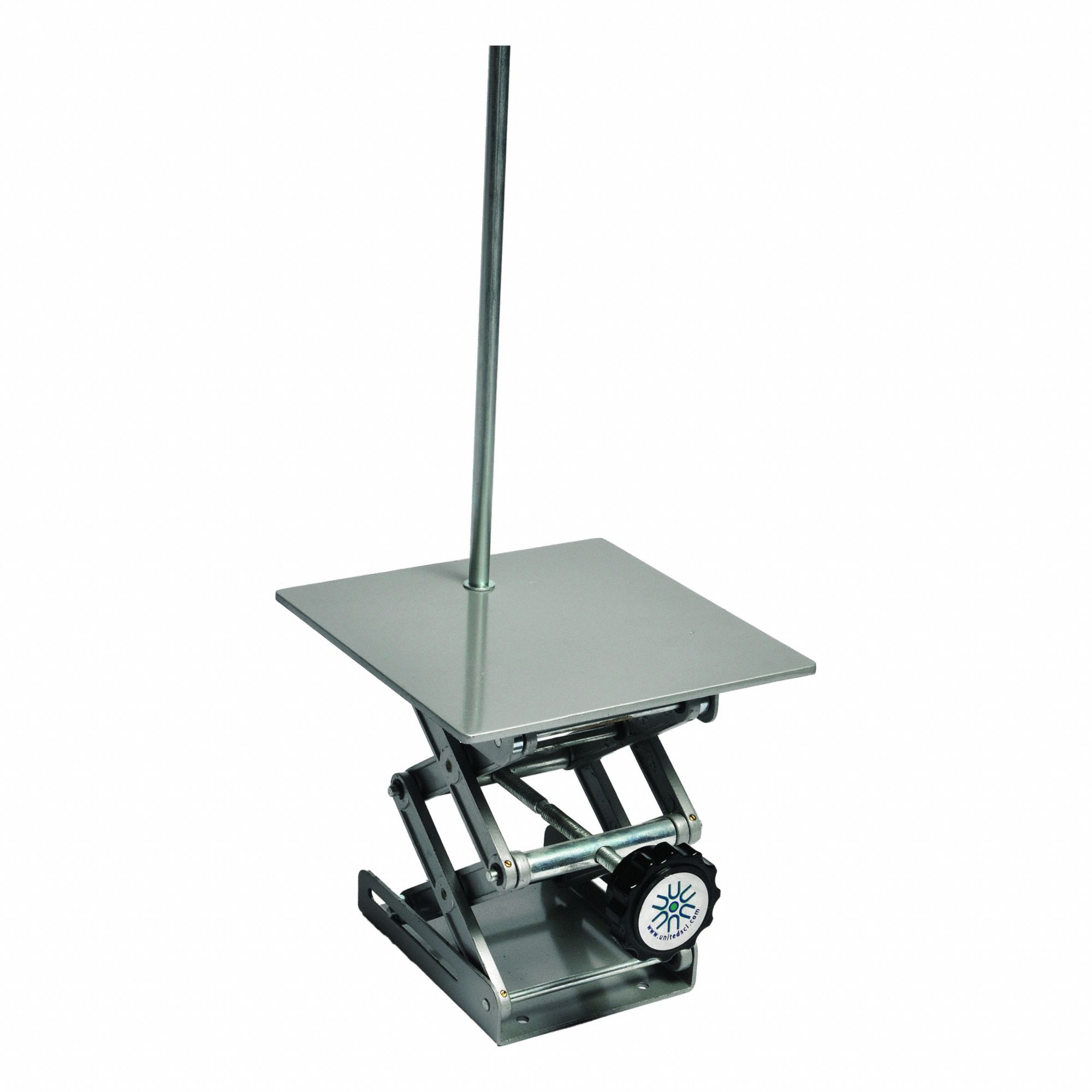 Thermometer Extention Clamp: 4 L Max Capacity, 2 3/4 in to 10 1/2 in, 5 1/2 in Platform Lg