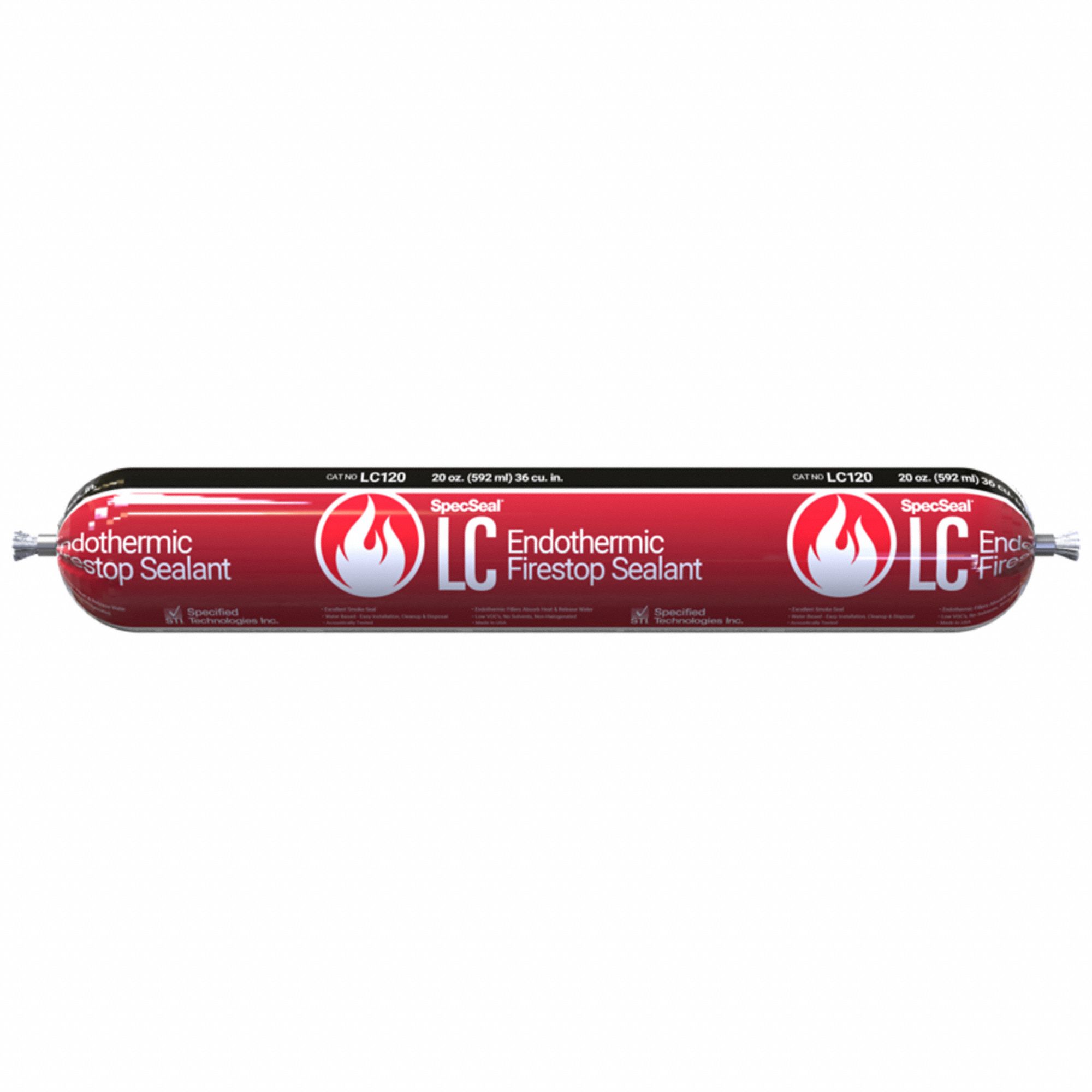 Fire Barrier Sealant: Caulk, Red, 20 oz Cartridge Container Size & Type