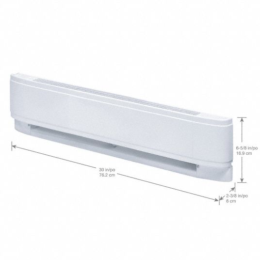 DIMPLEX, Commercial Grade, 2500/1875 W, Baseboard Heater - 406MT6 ...