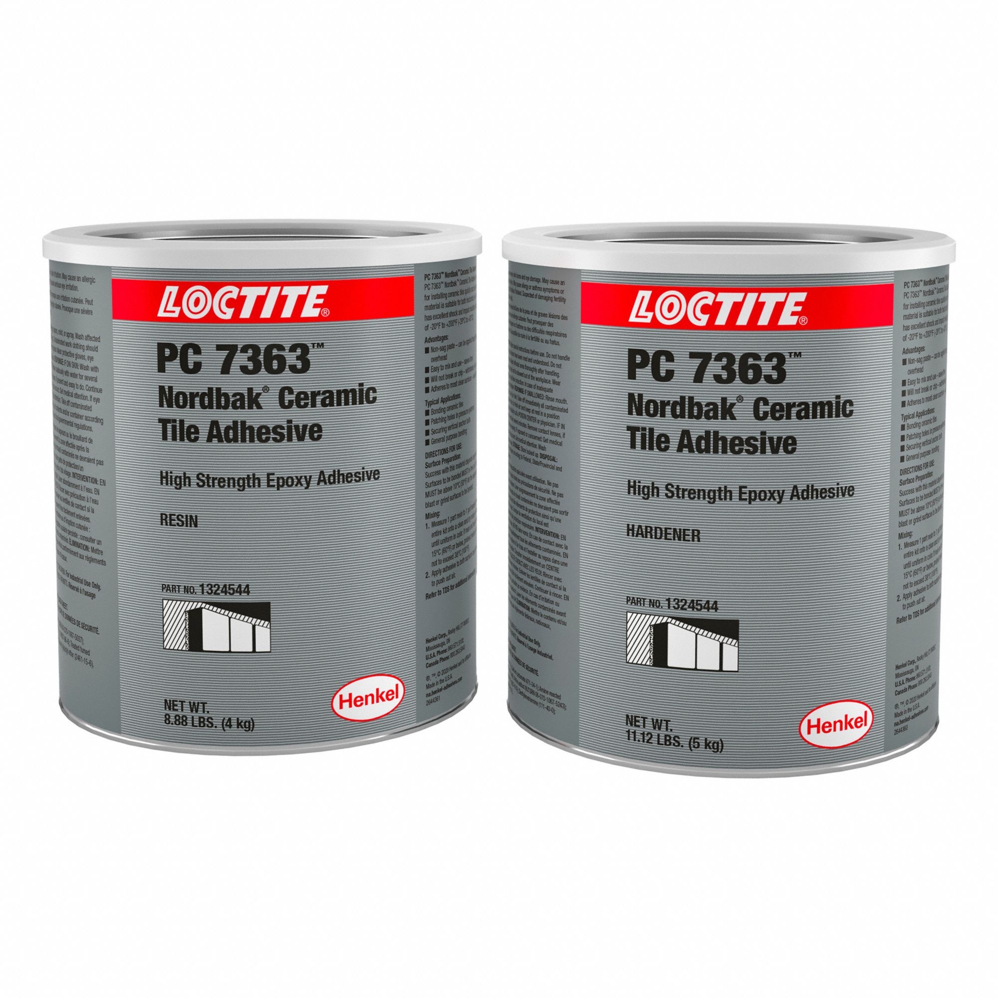 LOCTITE EPOXY ADHESIVE, CAN, 12 HR CURE, 60 MIN WORKING TIME, MIXING RATIO, 5000 PSI