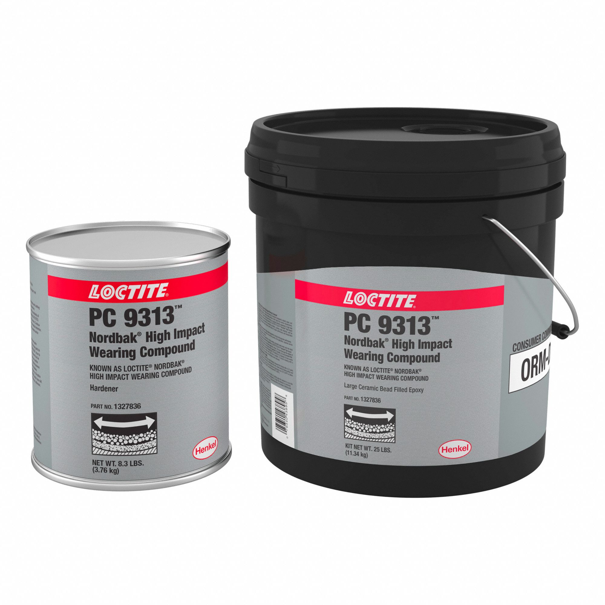 LOCTITE WEARING COMPOUND, 2-PART, HIGH IMPACT, 6 HR CURE, PASTE/LIQUID, UP  TO 250 ° F, GREY, 25 LB, EPOXY - 1005760 - LCT1327836 | 1327836 - Grainger,  Canada