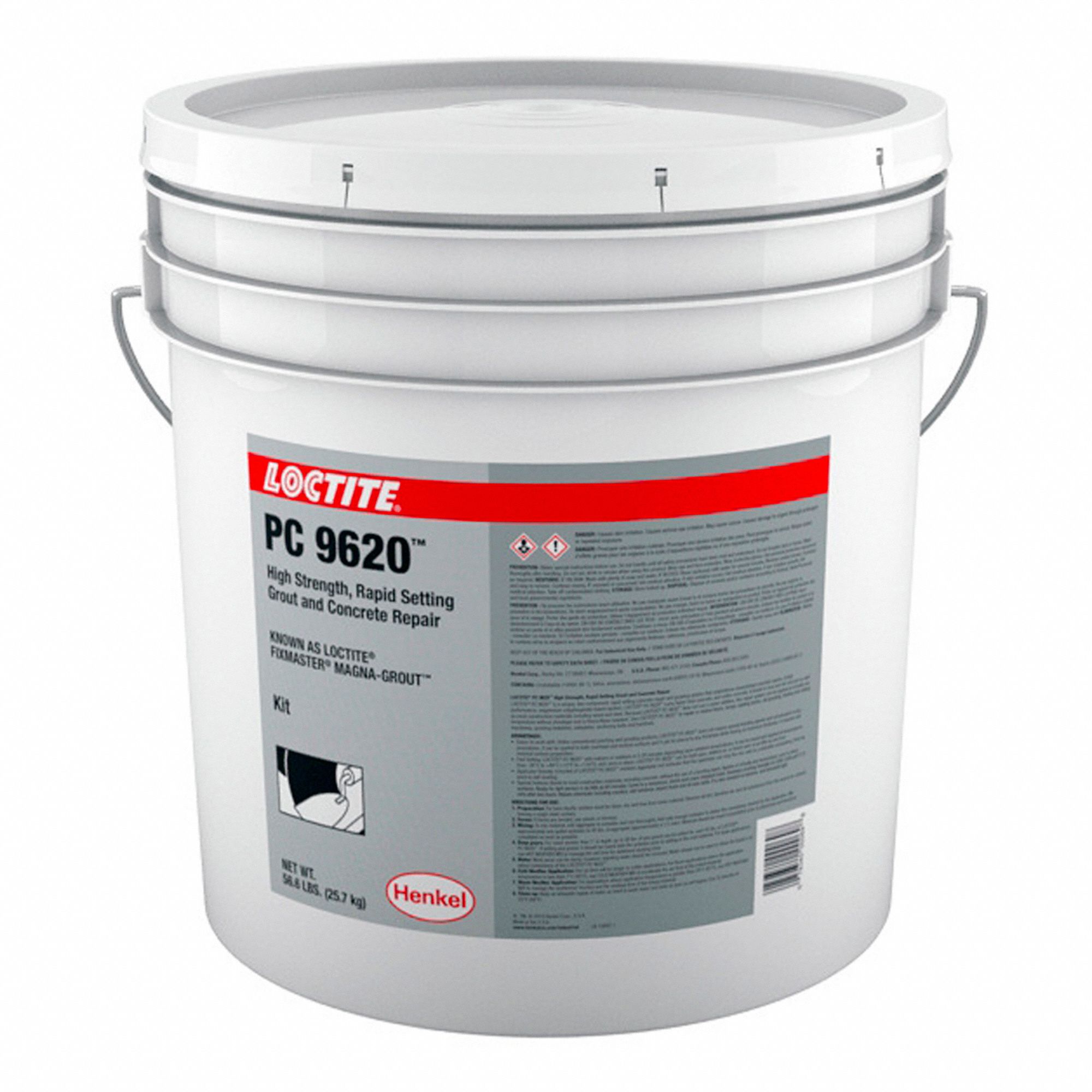 9620 CONCRETE REPAIR AND GROUTING SYSTEM, GREY, 5 GALLON