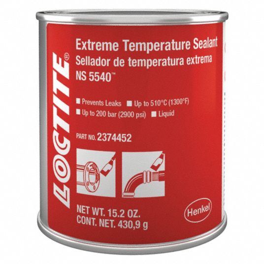 LOCTITE High Temperature Sealant Liquid, 59° to 86°F Temp. Range, 1 hr