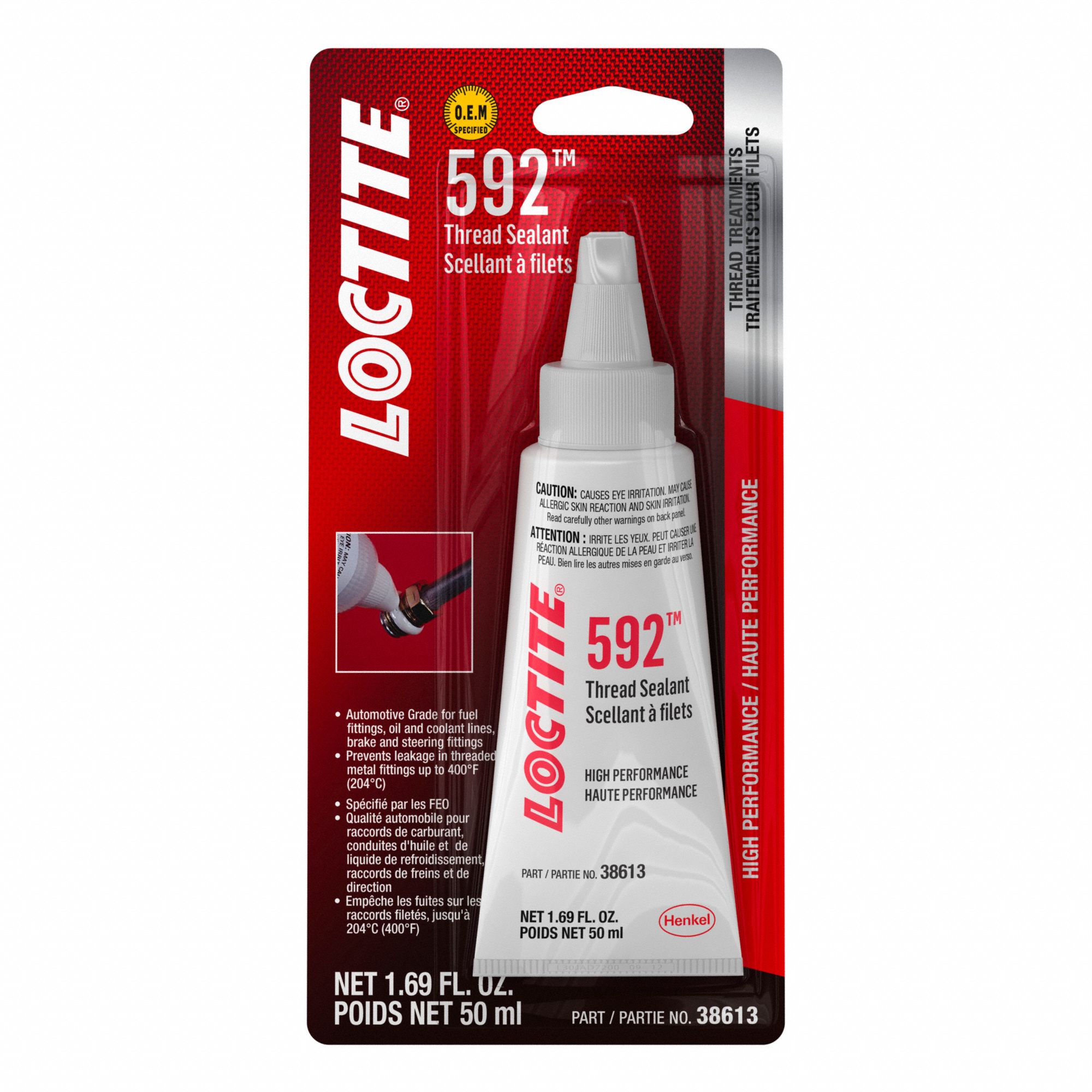 LOCTITE 592 THREAD SEALANT, OFF-WHITE, TUBE, 72 HOUR CURE, HIGH-TEMPERATURE LOCTITE 592 THREAD SEALANT, OFF-WHITE, TUBE, 72 HOUR CURE, HIGH-TEMPERATURE