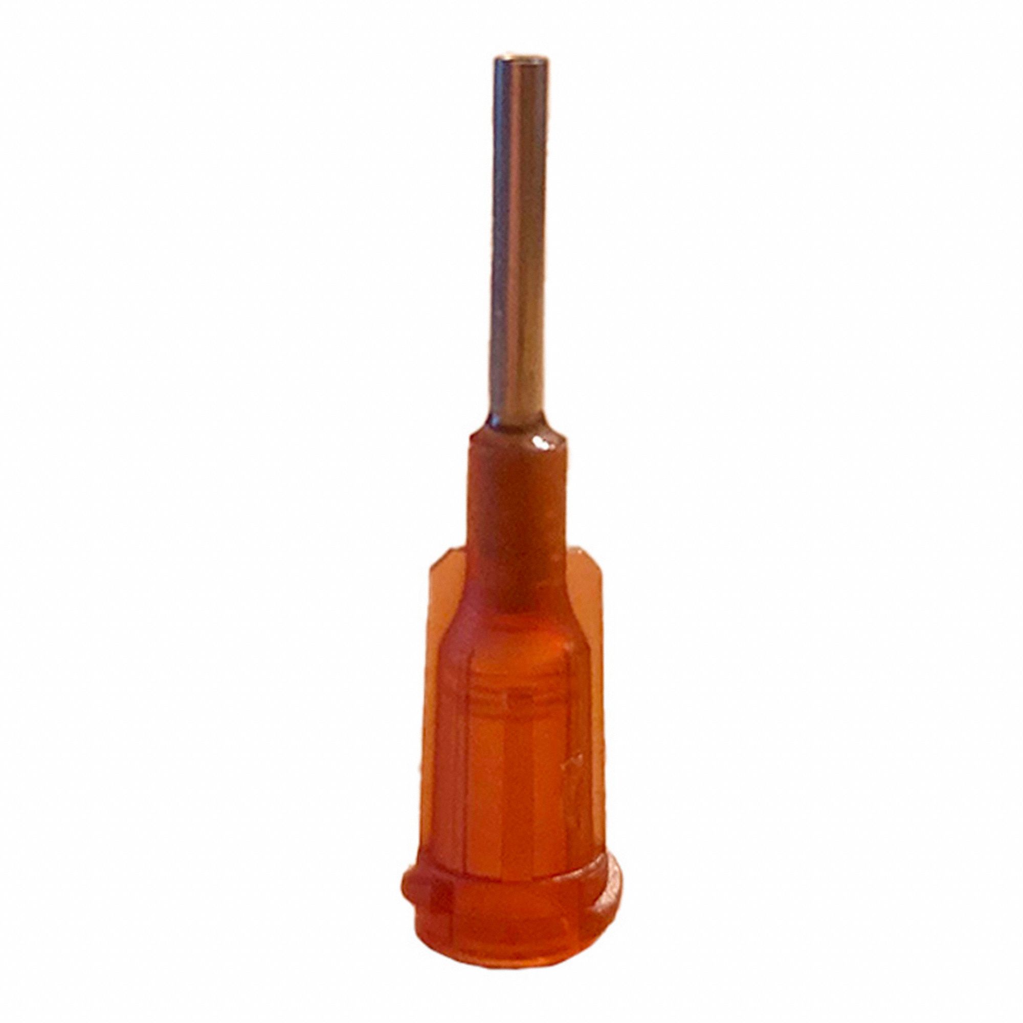 DISPENSING NEEDLE, AMBER, 3/64 IN LENGTH, LUER-LOCK CONNECTION, 15 GA