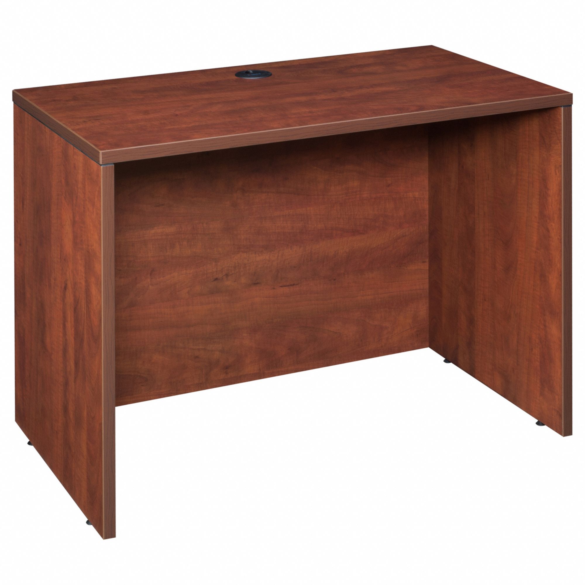 Credenza: Melamine, Cherry, 0 Pedestals, 1 Drawers, 42 in Overall Wd, 29 in Overall Ht