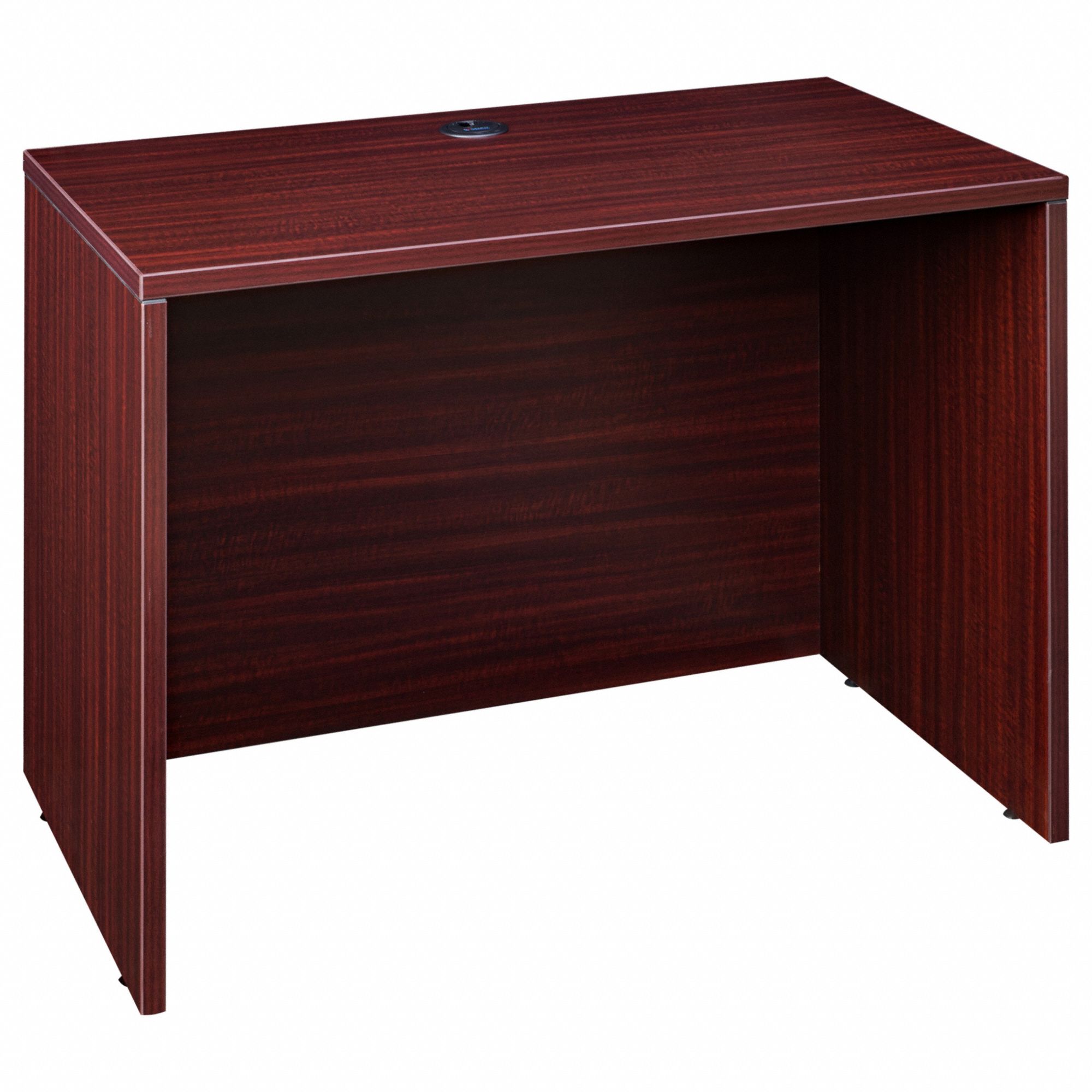 Credenza: Melamine, Mahogany, 0 Pedestals, 1 Drawers, 42 in Overall Wd, 29 in Overall Ht