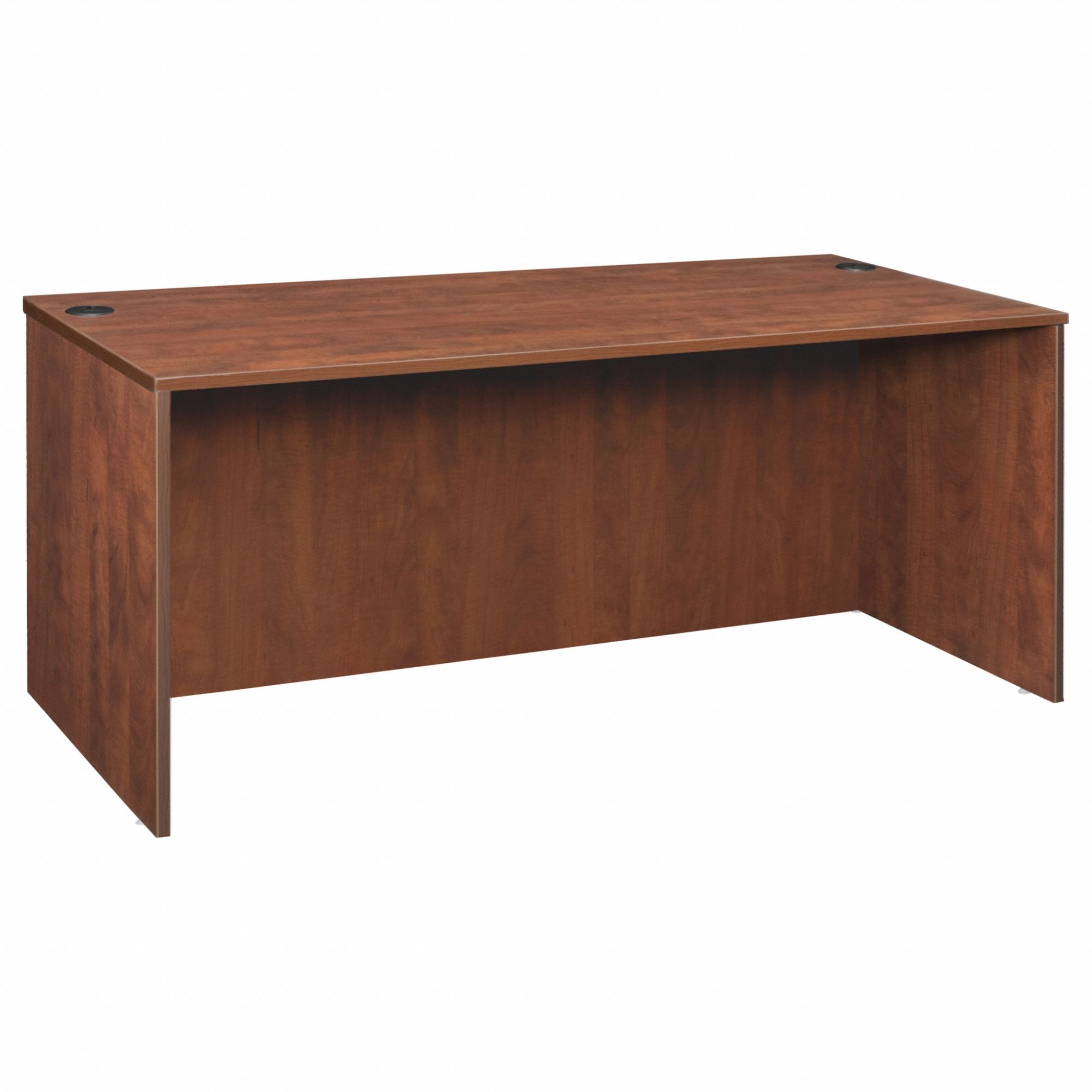 Credenza: Melamine, Cherry, 0 Pedestals, 1 Drawers, 60 in Overall Wd, 29 in Overall Ht