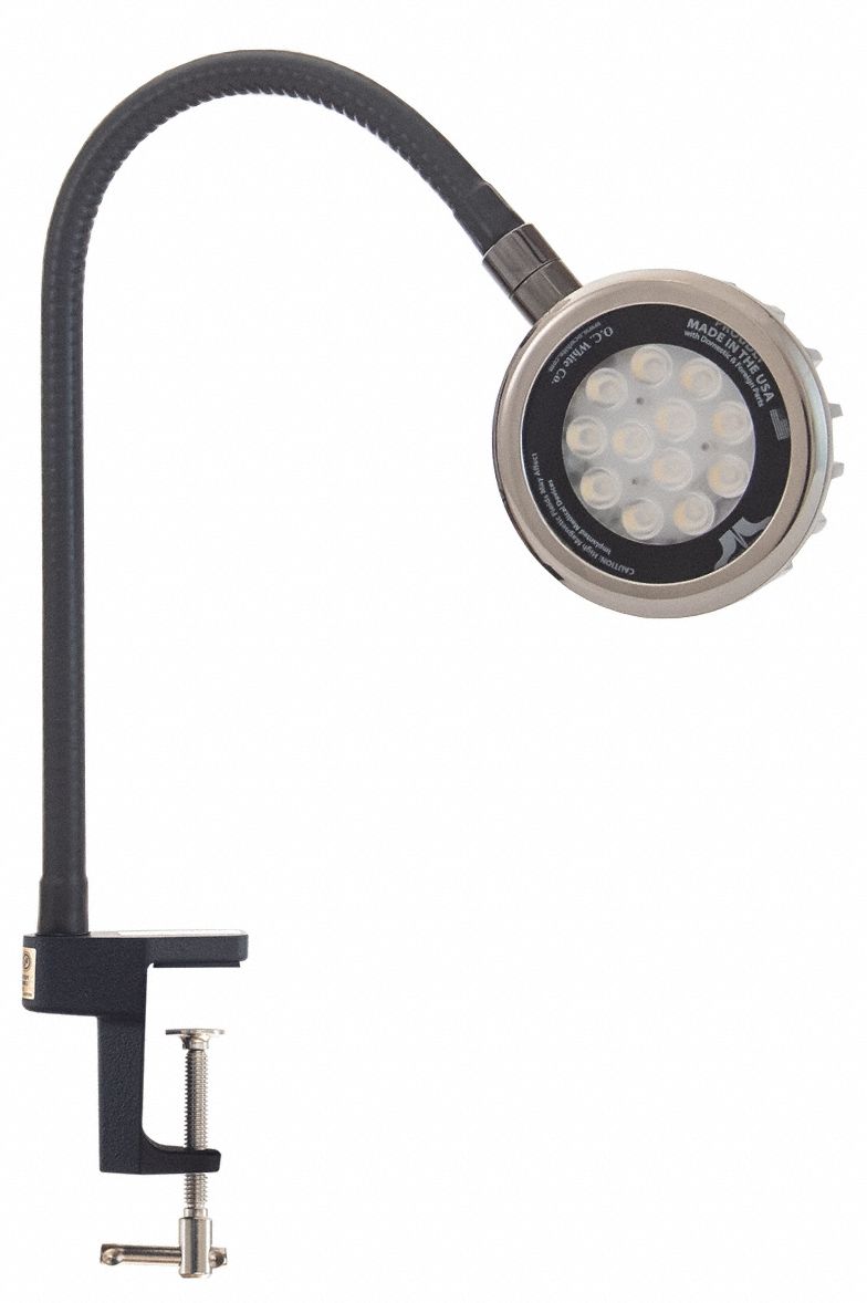 Spot Light: LED, Power Cord, Gooseneck, 18 in Arm Reach, 2, 750 lm Max Brightness, 5000K