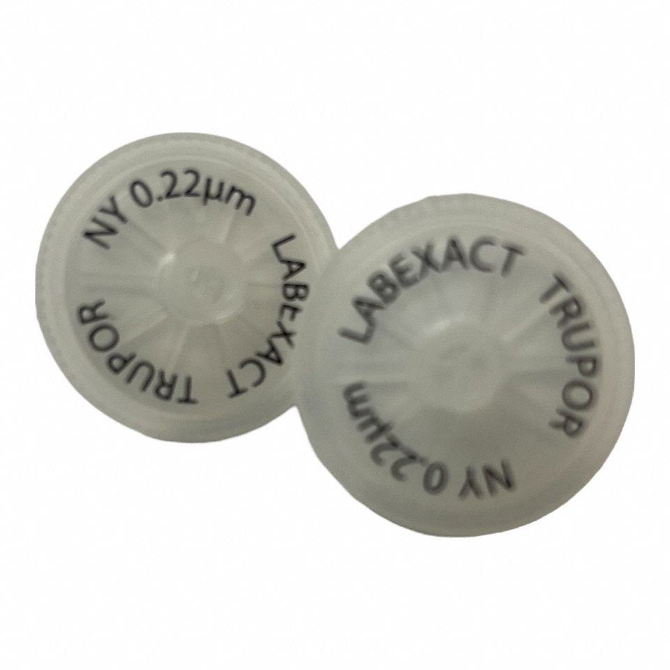 Syringe Filter: Non-Sterile, 0.22 um Pore Size, 100 mL Max Capacity - mL, 25 mm Housing Dia