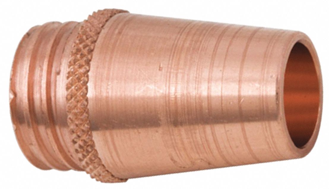 NOZZLE, FOR TWECO MIG GUNS, BORE DIA 5/8 IN, COPPER