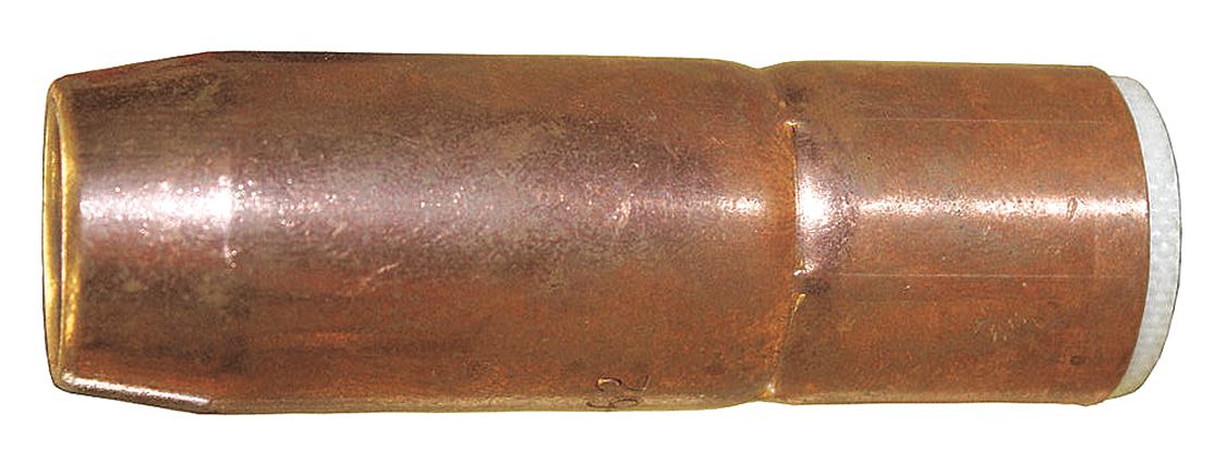 NOZZLE, FOR TREGASKISS MIG GUNS, BORE DIA 1/2 IN, COPPER