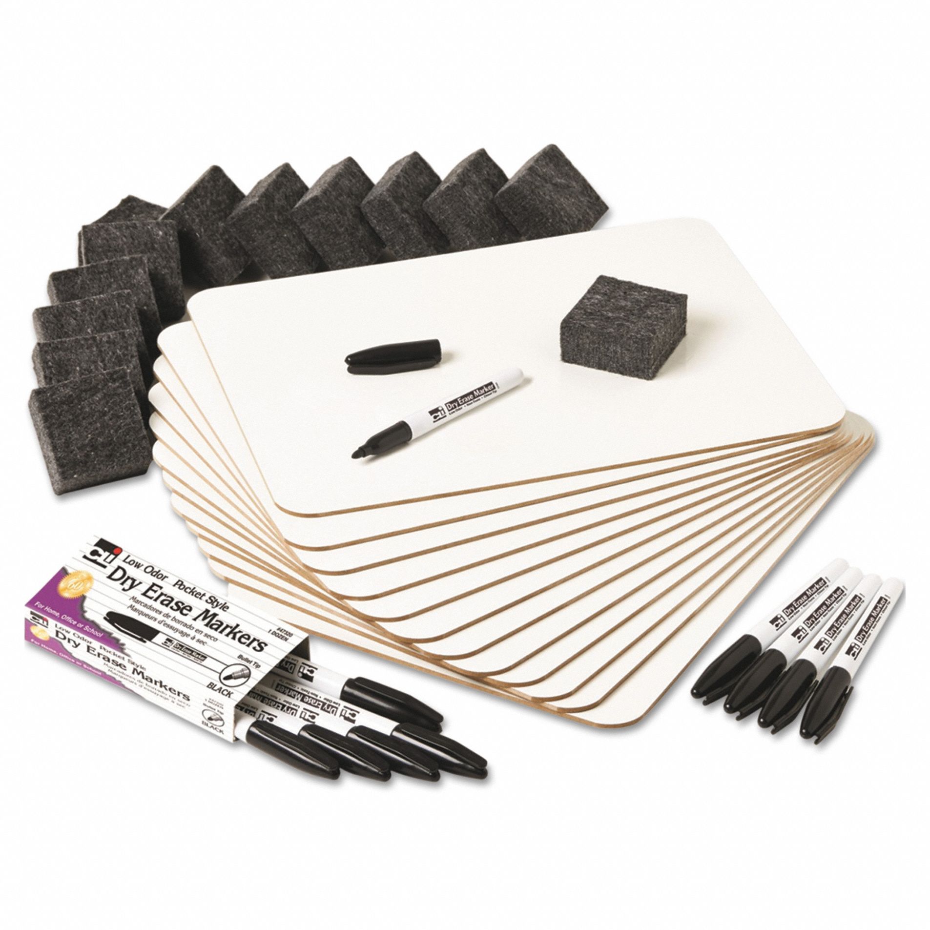 Dry Erase Board Set Class Pack White