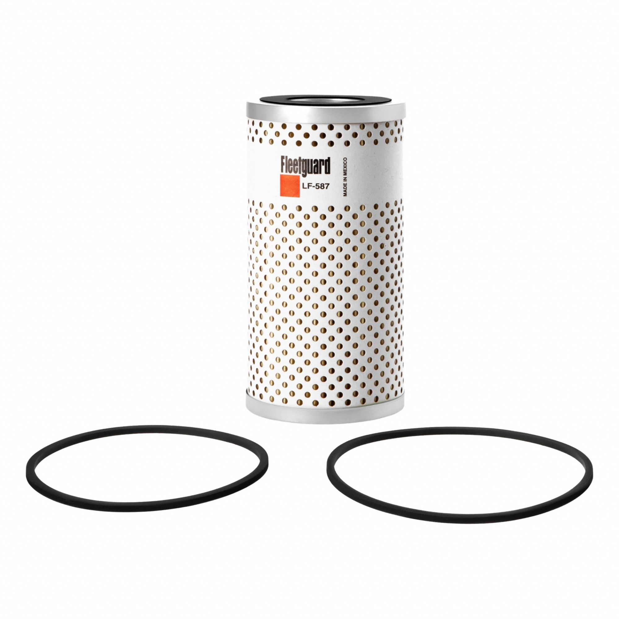Oil Filter: 6 1/2 in Overall Ht, 6 1/2 in Overall Lg, 3 3/8 in Outside Dia, Oil