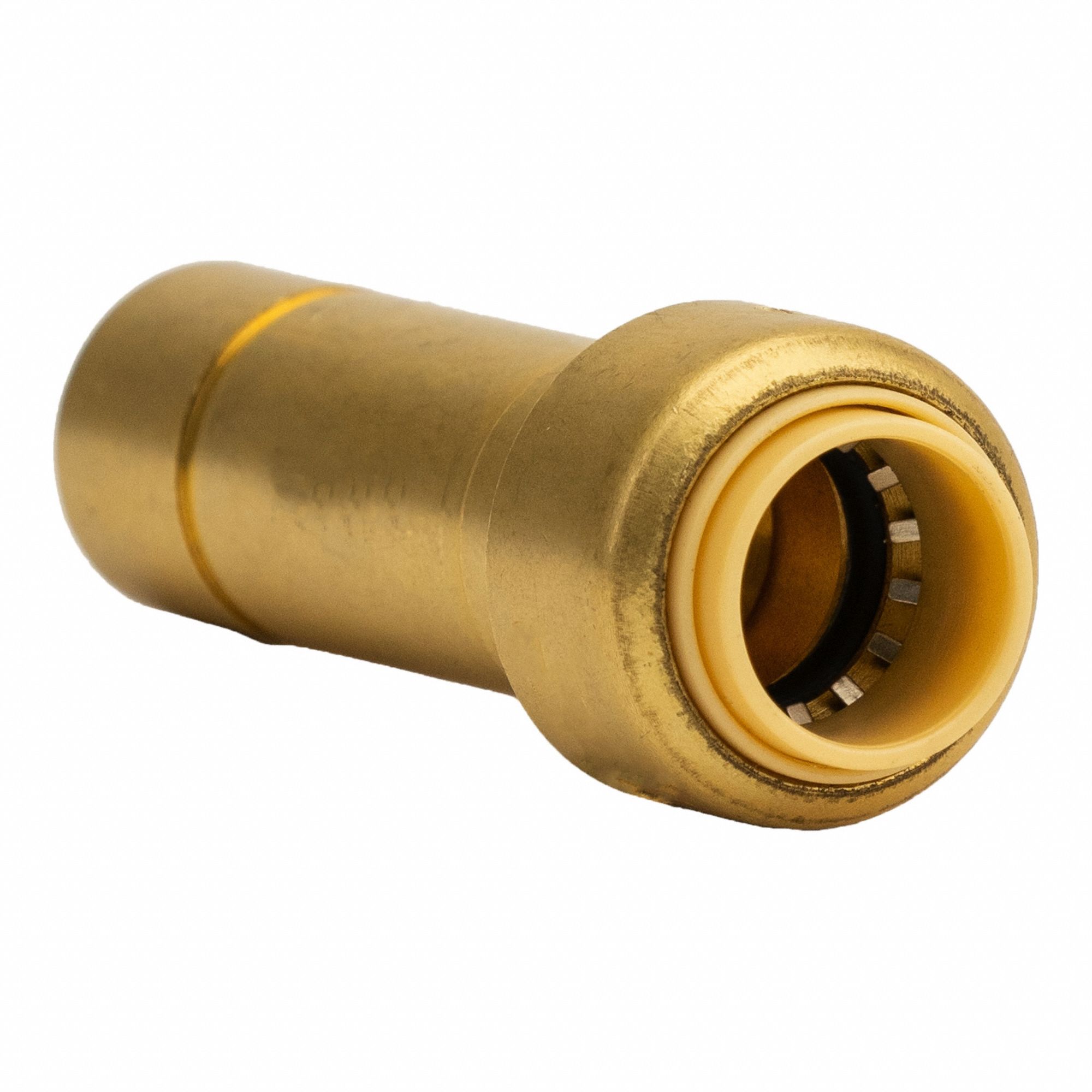 Push Reducing Coupling: 1/2 in OD x 3/8 in OD Size, Tube x Push-to-Connect, Brass