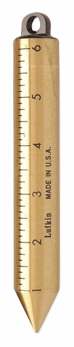 PLUMB BOB, CYLINDRICAL, METRIC, BRASS