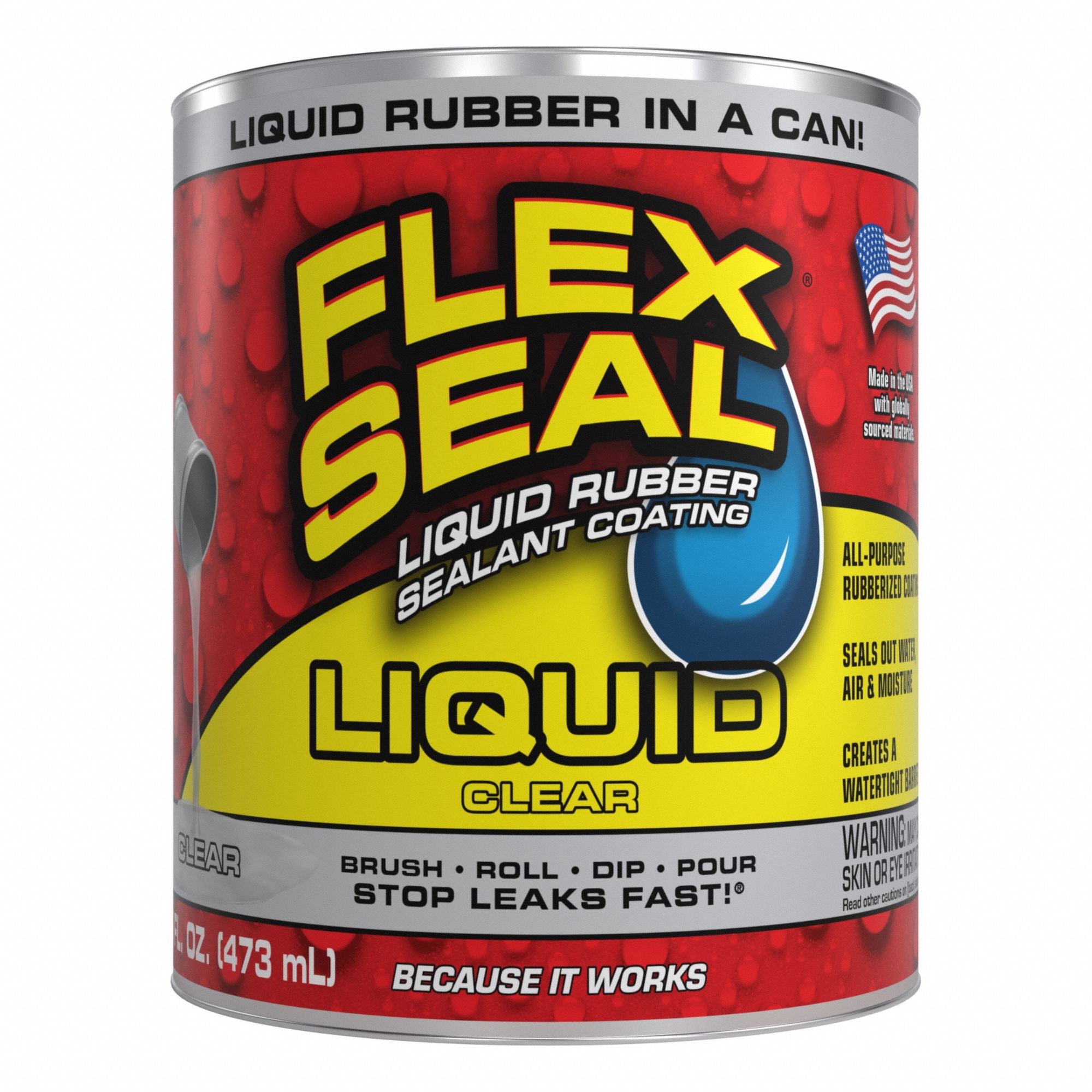 Liquid Rubber Sealant, Clear, 16 oz.